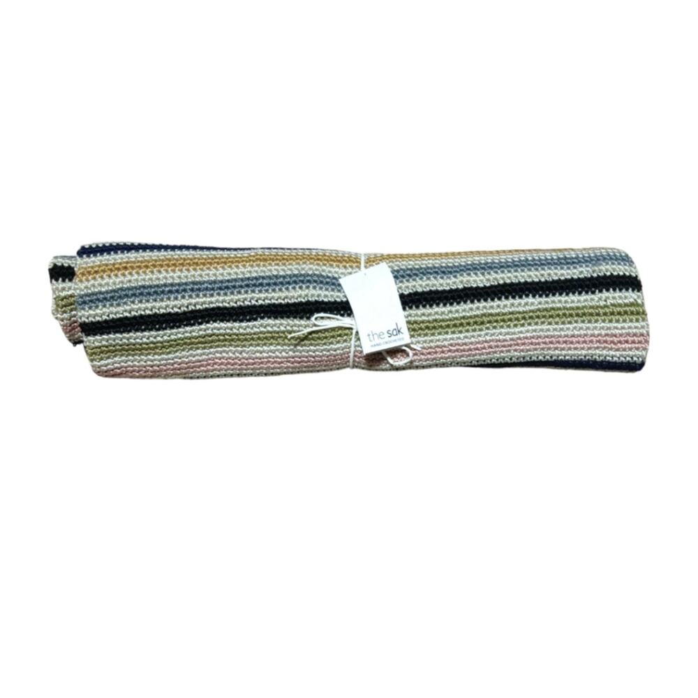 NWT The Sak Crochet Craze pillowcase cover Tranquil‎ Stripe 109285